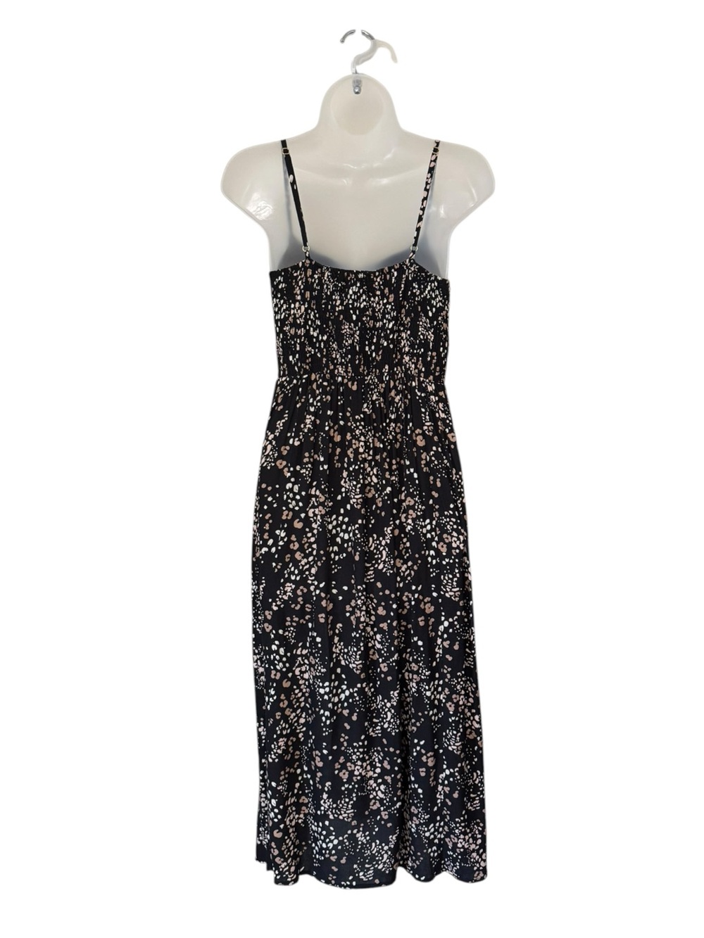 SALTWATER LUXE | Printed Sleeveless Midi Dress with Cutout in Black Motif, Small - Picture 7 of 12